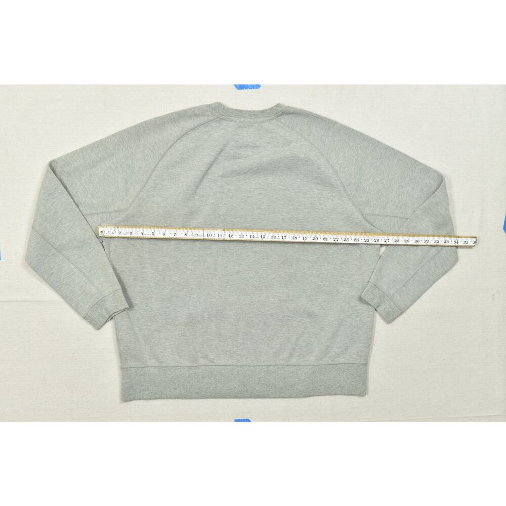 Nike Men's XXL Grey Tech Fleece Crewneck Sweatshirt Raglan Sleeve Front Kangaroo - Picture 4 of 8